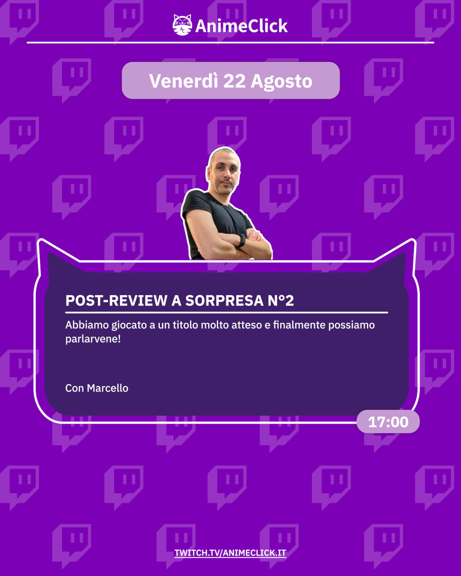 AnimeClick su Twitch: programma dall'18 al 24 agosto AnimeClick su Twitch: programma dall'18 al 24 agosto